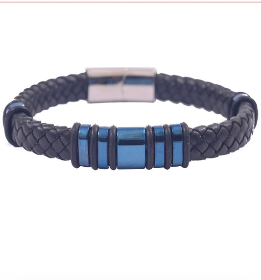 Blue Black - Stainless Steel Bracelet