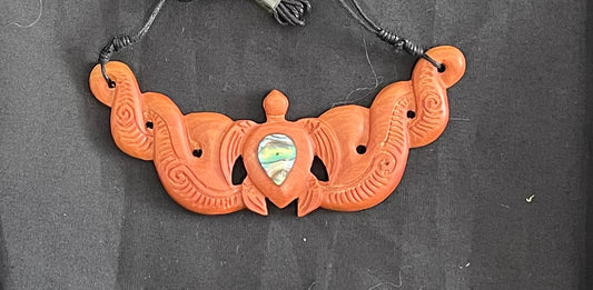 Breast Plate Pendant - Wooden Carving