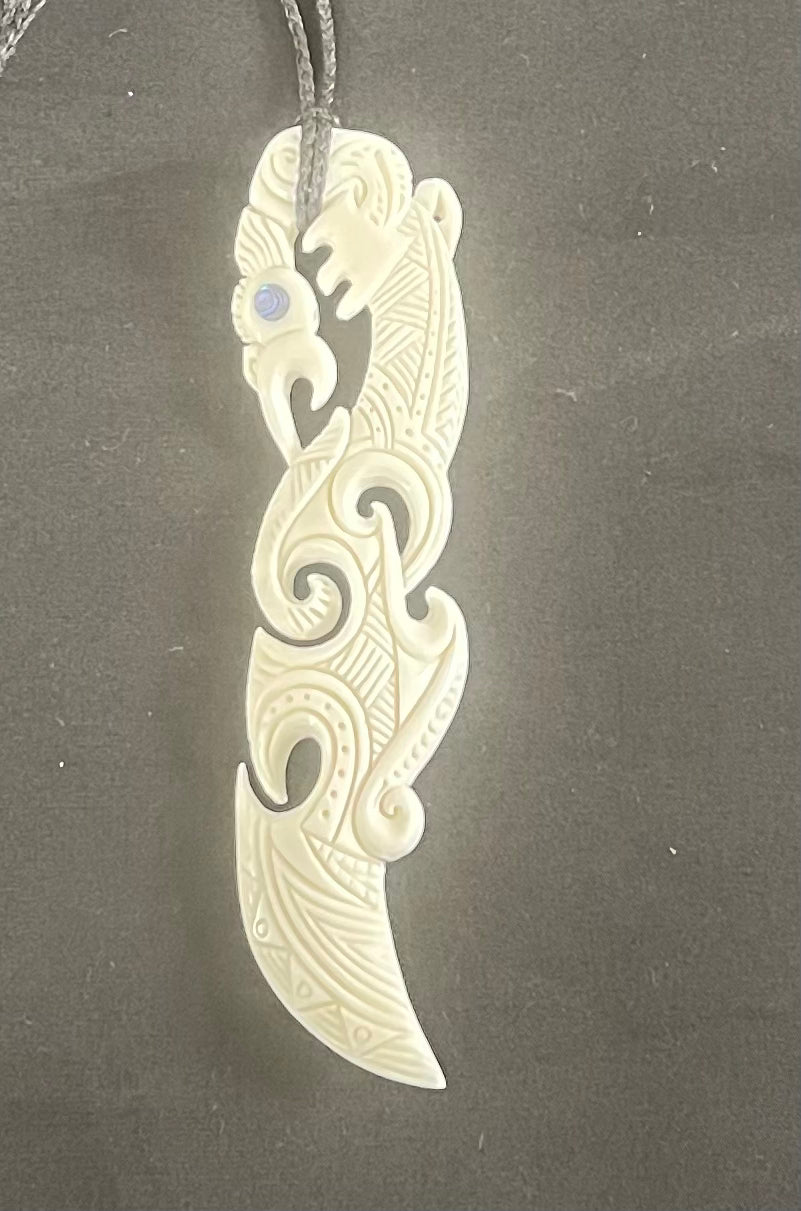 Manaia Pendant - Bone Carving