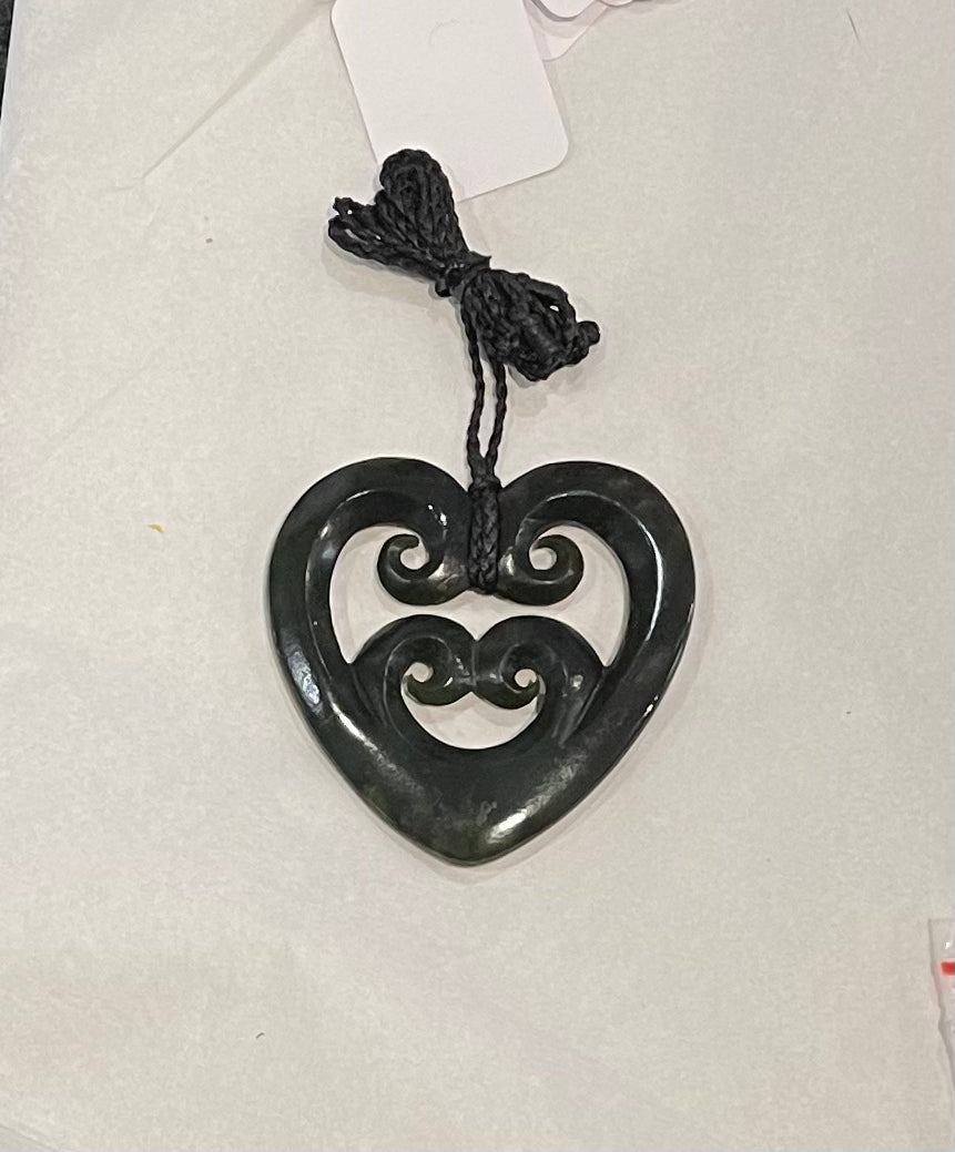 Four Koru Hearts - Pounamu Necklace