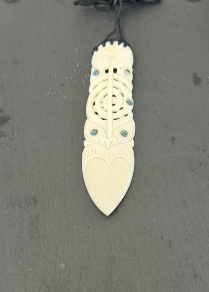 SECONDS Beef Bone Carved Toki. Check out the pictures before you buy as they are marked no 8