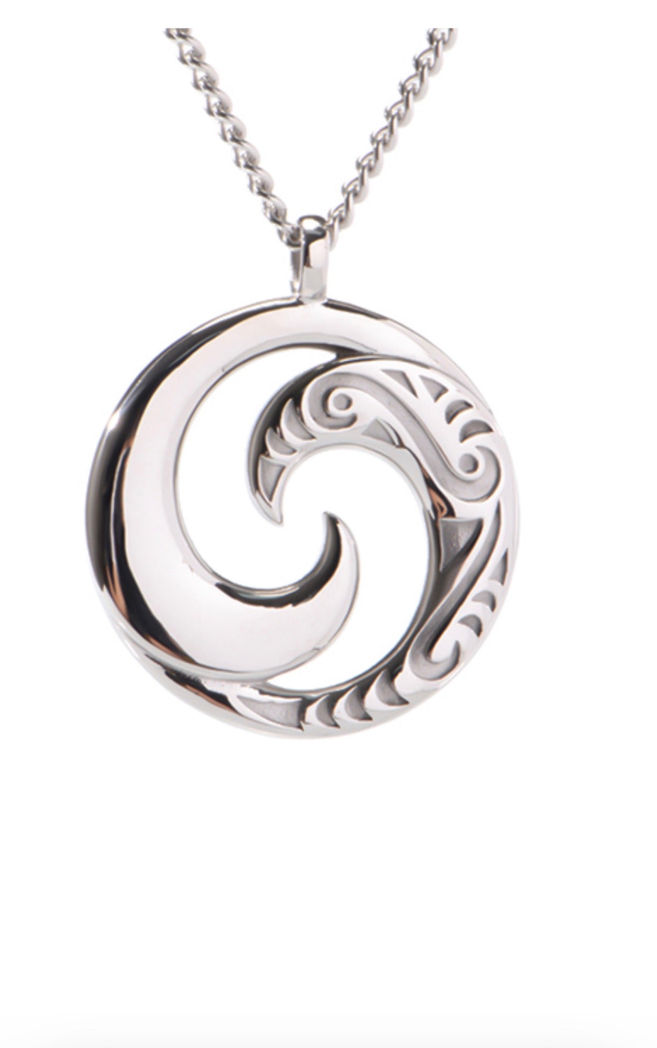 Stainless Steel Closed Koru Necklace