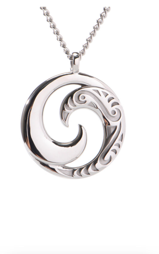 Stainless Steel Closed Koru Necklace