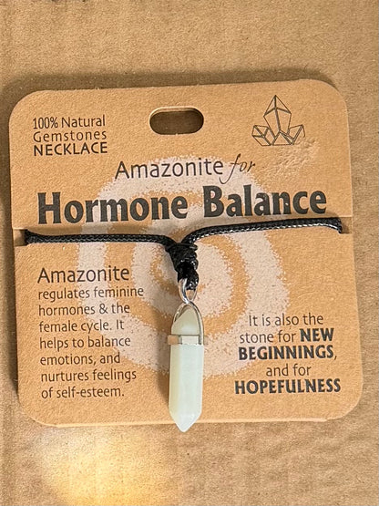 Gemstone Crystal Bracelet and pendant set - Hormone Balance