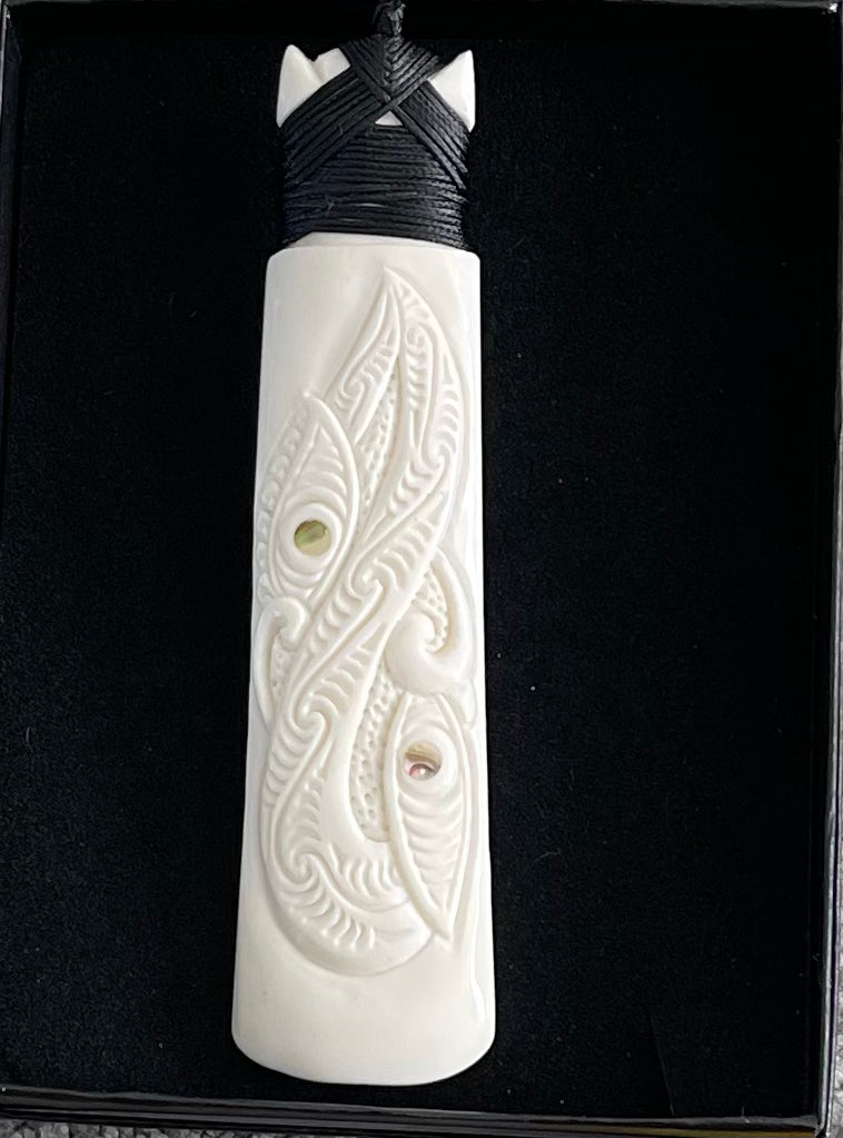 Large Toki Pendant - Bone Carving