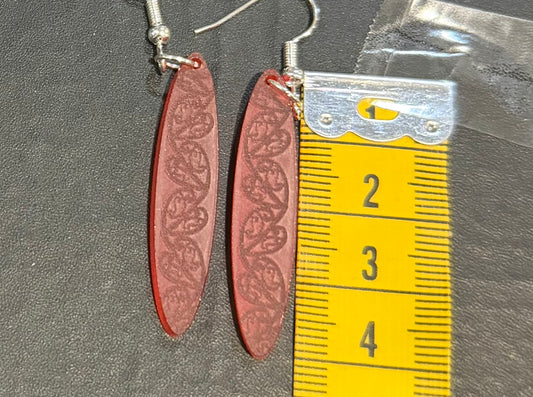 Acrylic red Earring