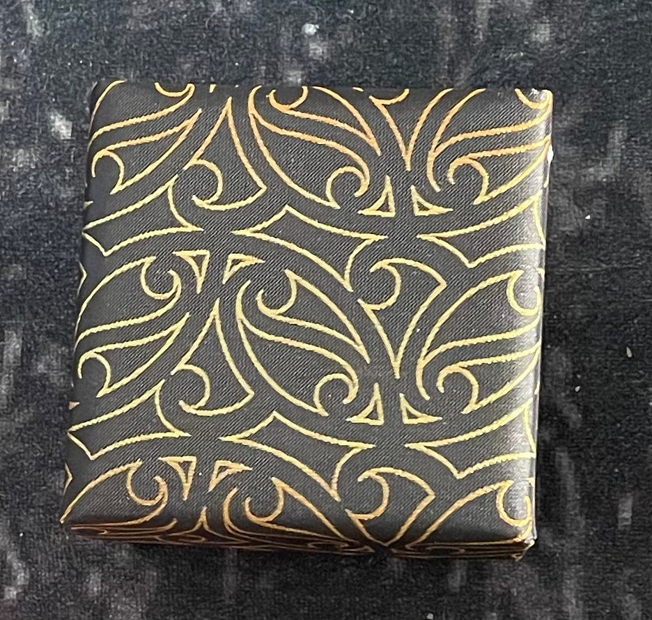 Neck Tie With Matching Cuff Links and Pocket Handkerchief in Maori Design