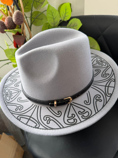 Belts for Potae - 57cm black Fedora Felt Hat - Ready to Decorate Your Own Design