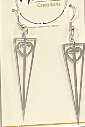 Stainless Steel Maori Design Earrings