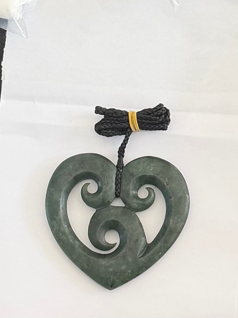 Koru Hearts - Greenstone Necklace
