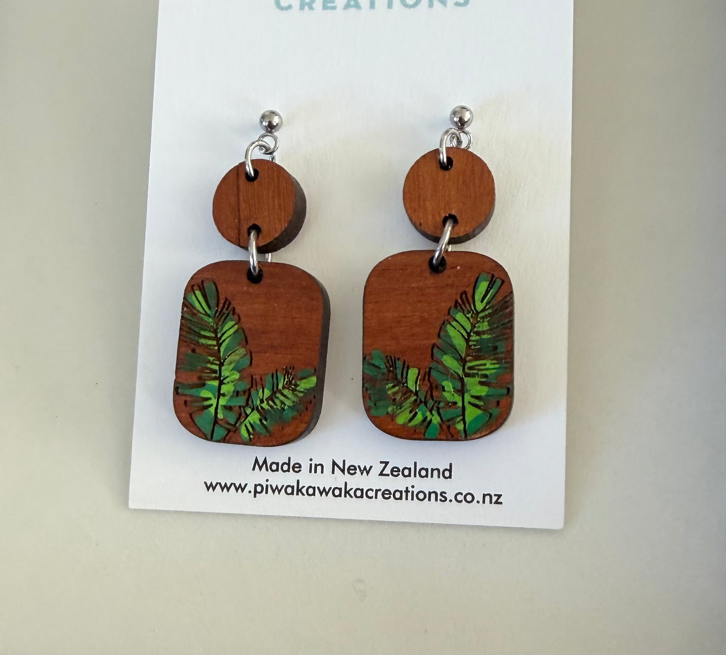 Maori Design wooden - Earrings