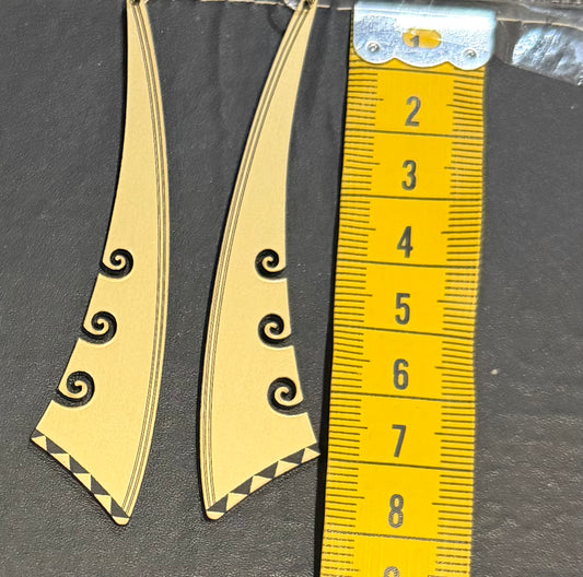 Acrylic gold Earring