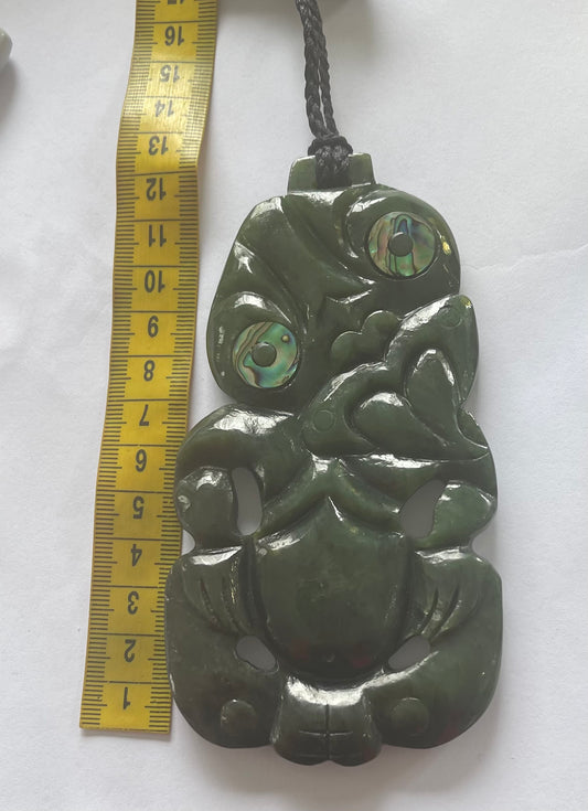 12cm Maori Tiki Pounamu Necklace 2