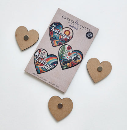 Pop-out kiwiana magnets Aroha heart