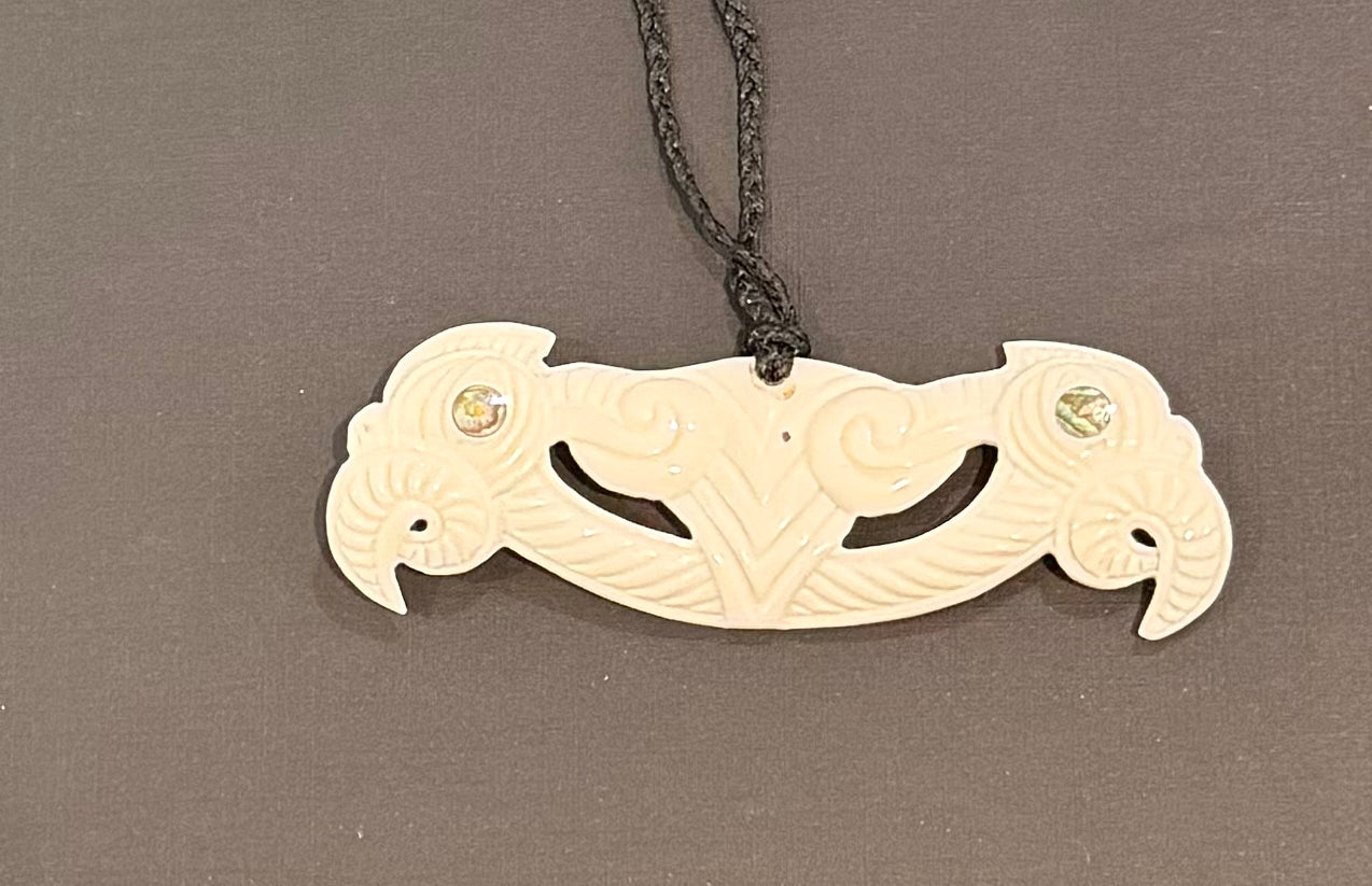 $40 Breast Plate Pendant - Bone Carving