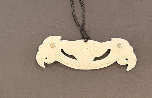 $40 Breast Plate Pendant - Bone Carving