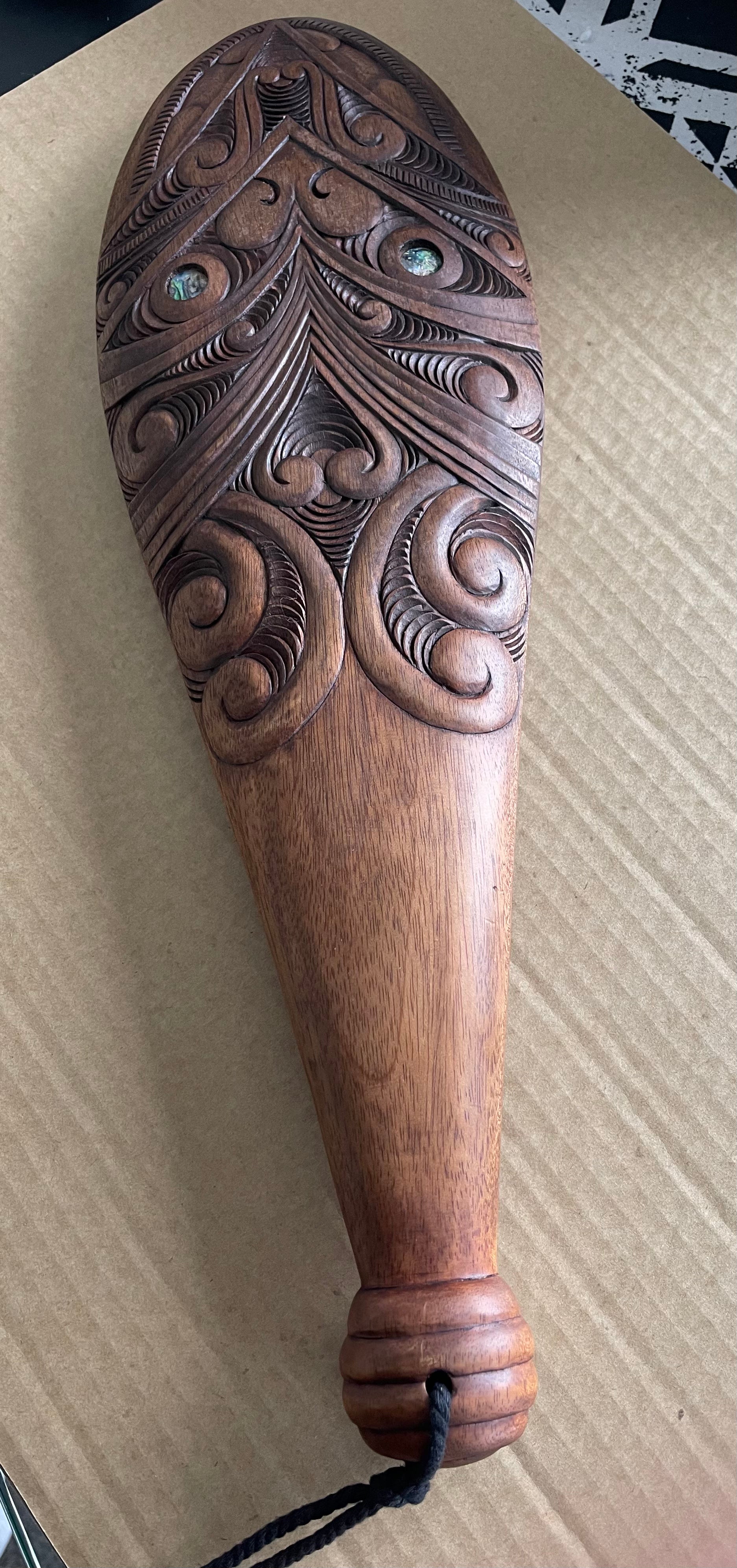 Large Patu - Carved Wood - Maori Patu - Wood Carvings – An Eye 4 Art