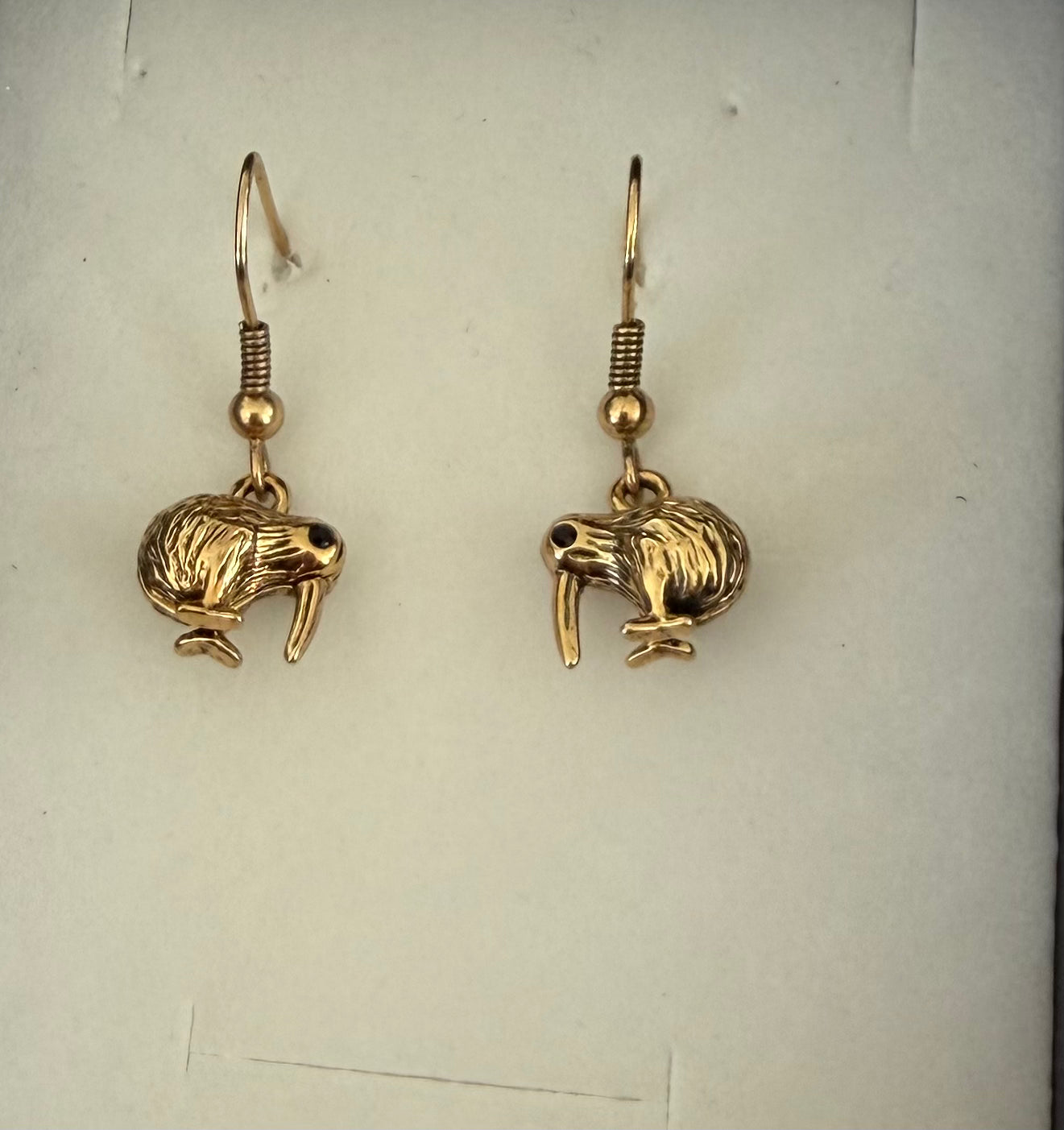 Little Gold Kiwi  Earrings
