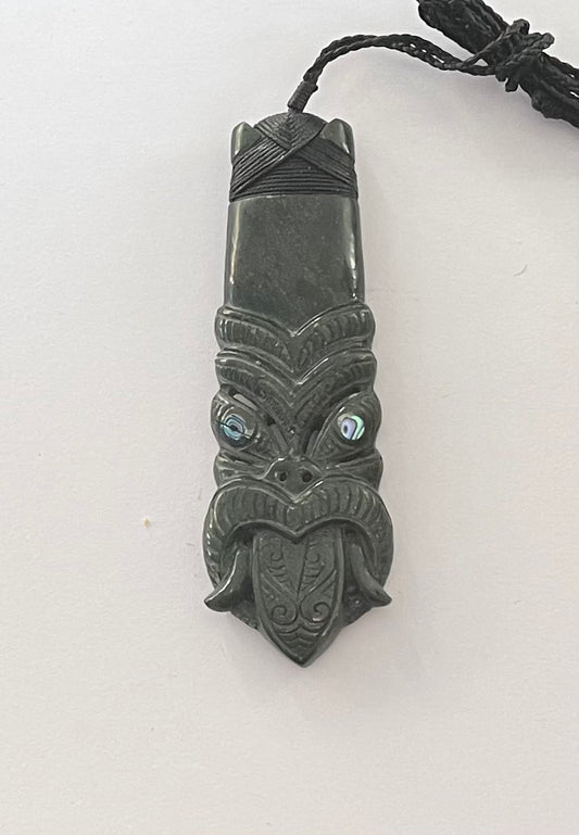 Tiki Face Toki Pounamu Necklace