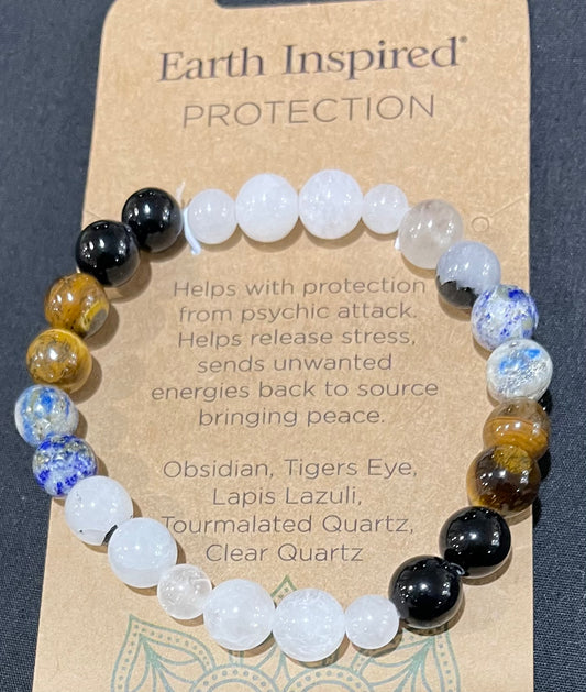 Earth Inspired Gemstone Crystal Bracelet - Protection