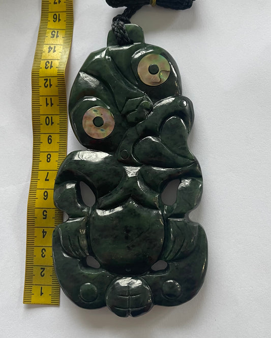 14 cm Greenstone  Tiki- Pounamu Necklace 1
