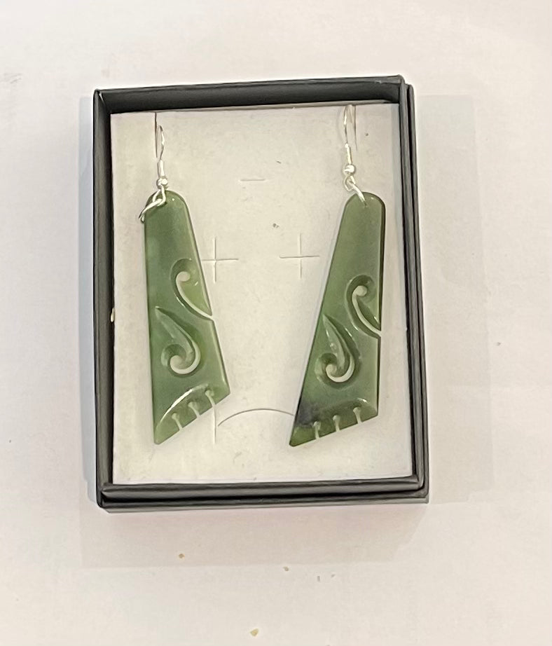 Koru greenstone Earrings 12