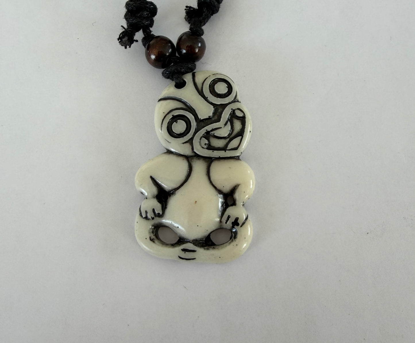 Resin tiki white pendant