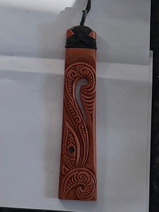 Wooden Toki Pendant - Carving