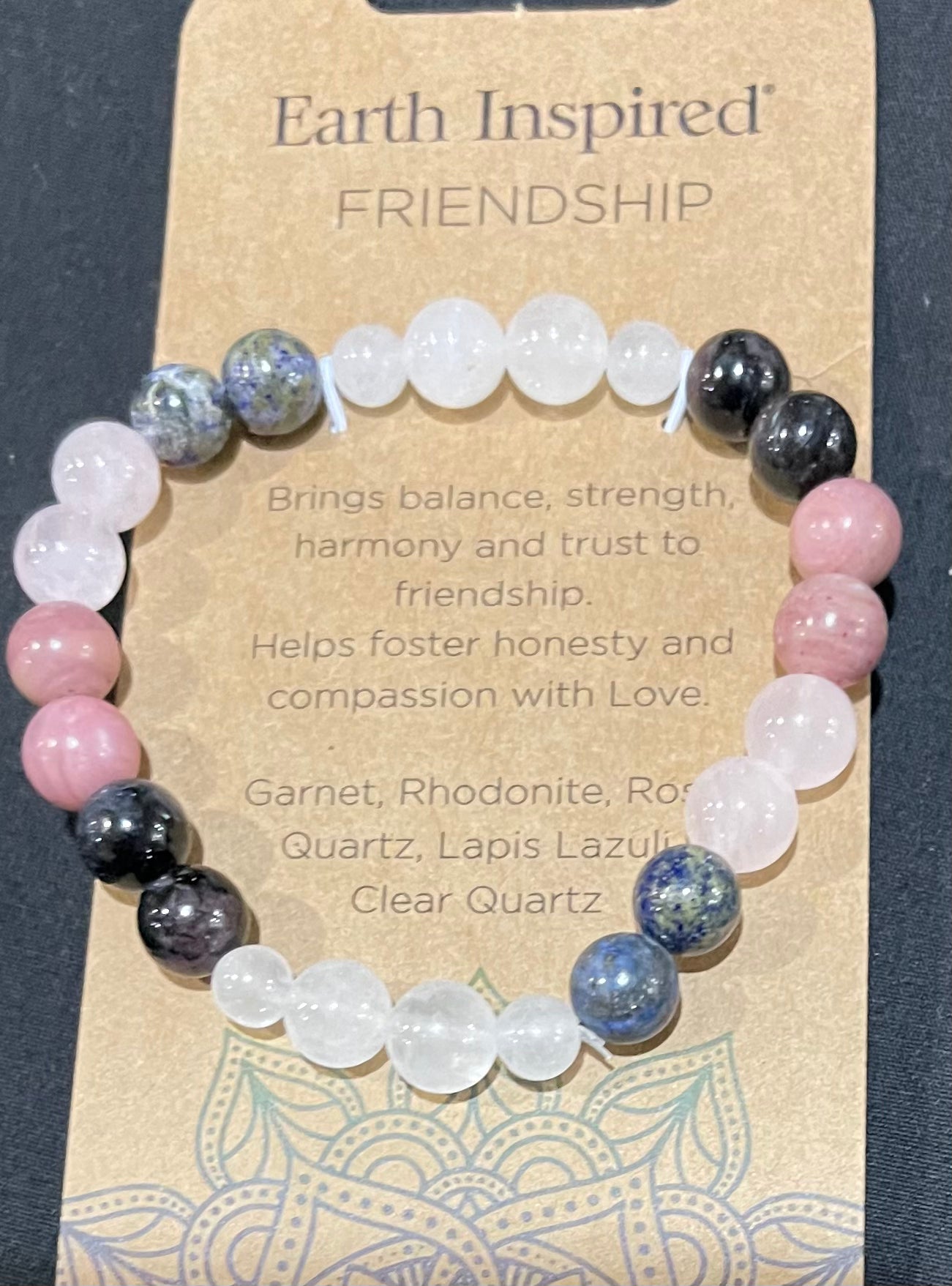 Earth Inspired Gemstone Crystal Bracelet - Friendship