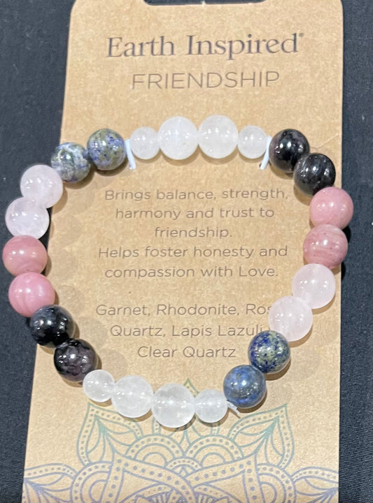 Earth Inspired Gemstone Crystal Bracelet - Friendship