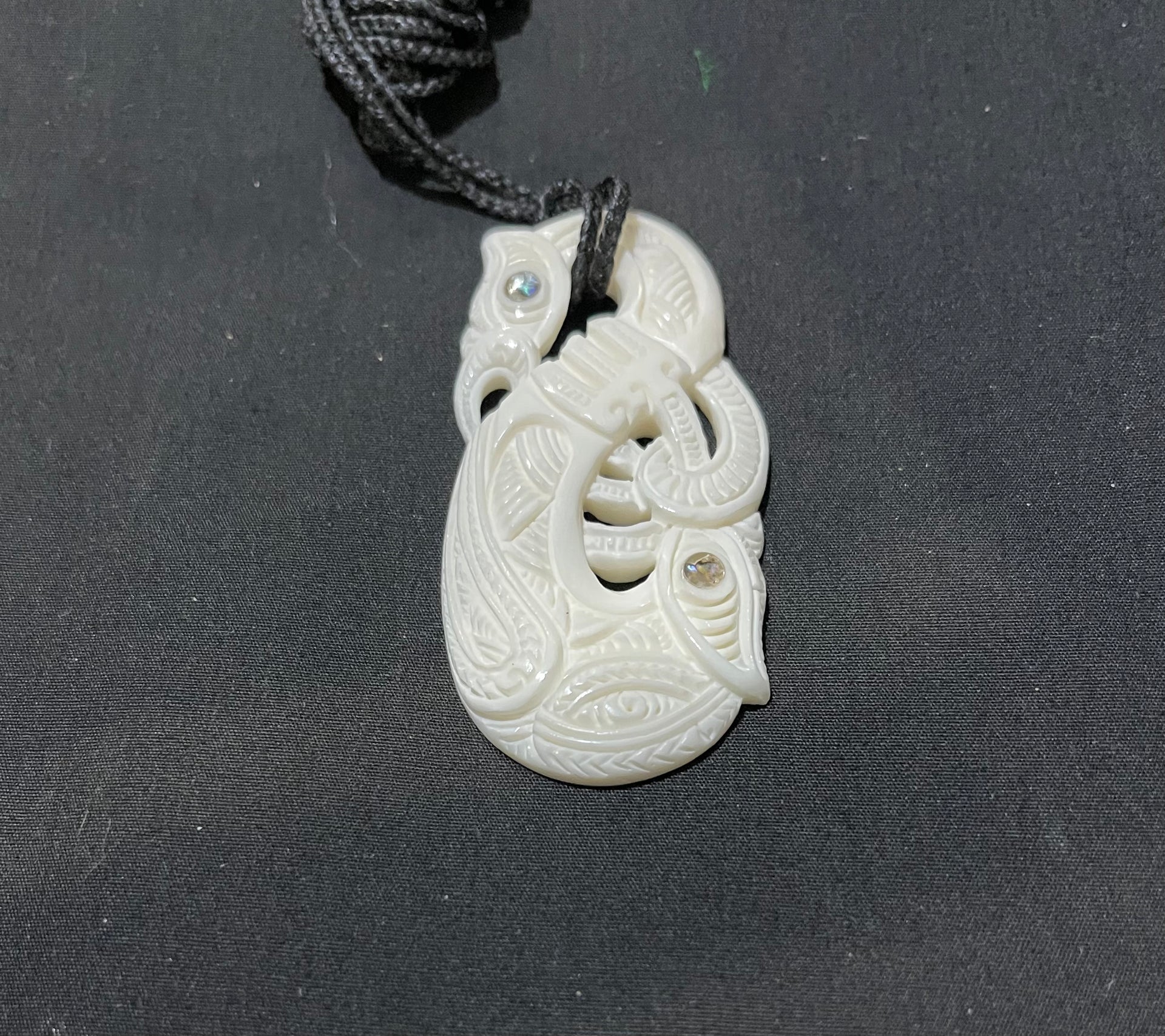 Traditional Style Bone Carving Maori Manaia Necklace