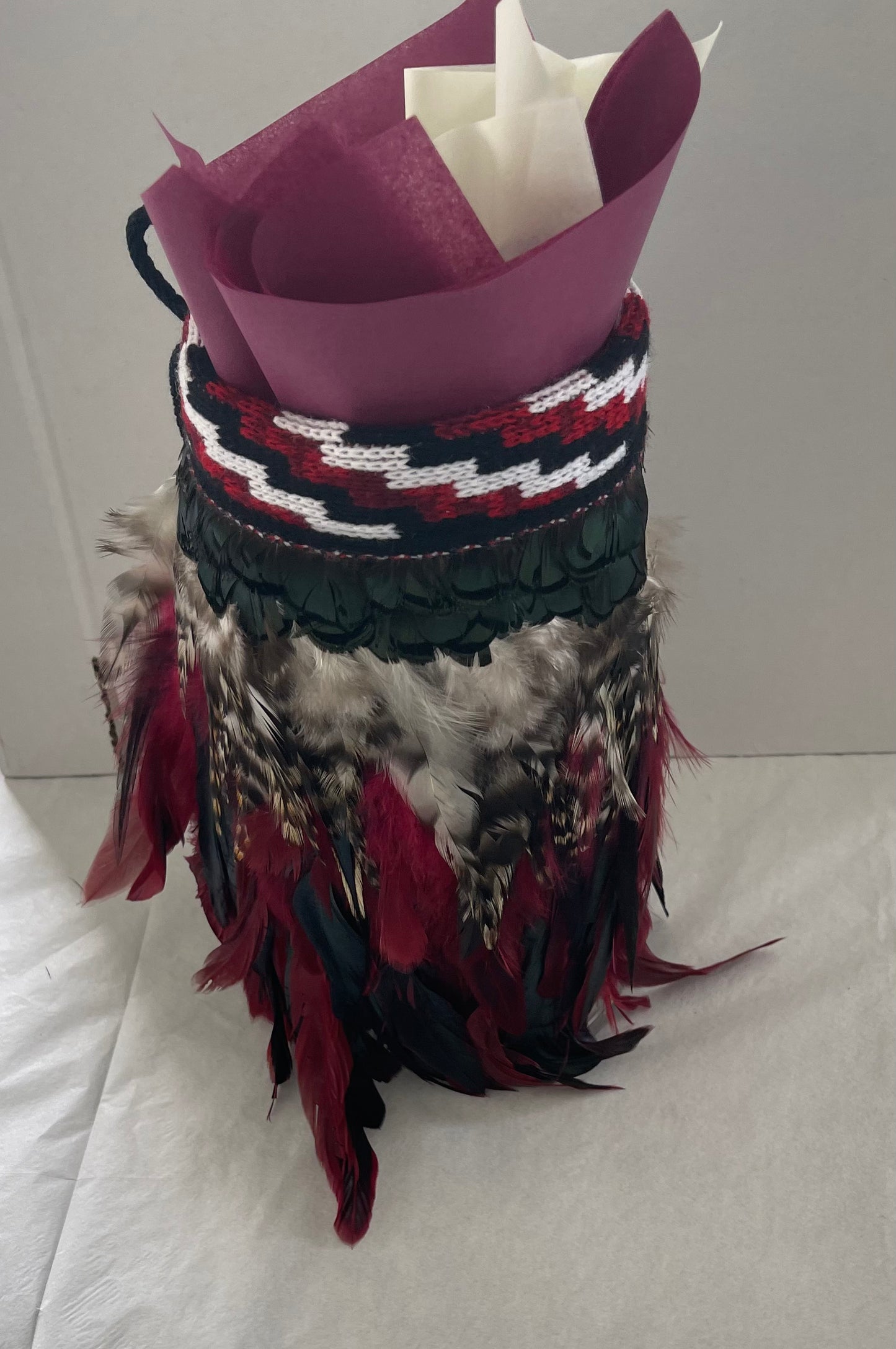 Kakahu - Korowai Maroon On a Stand