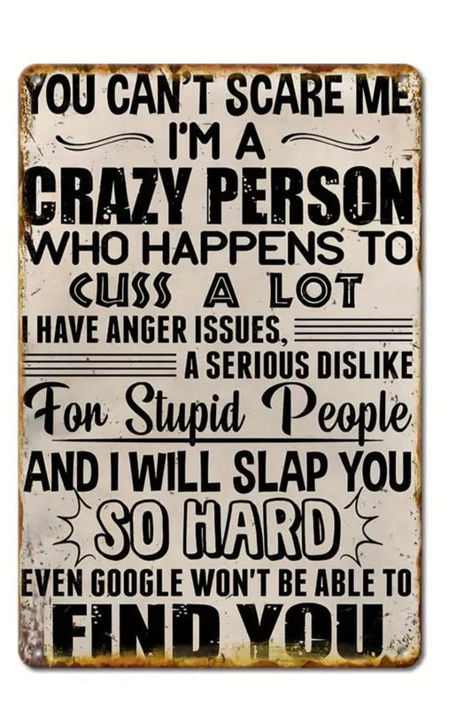 Embossed Tin Sign