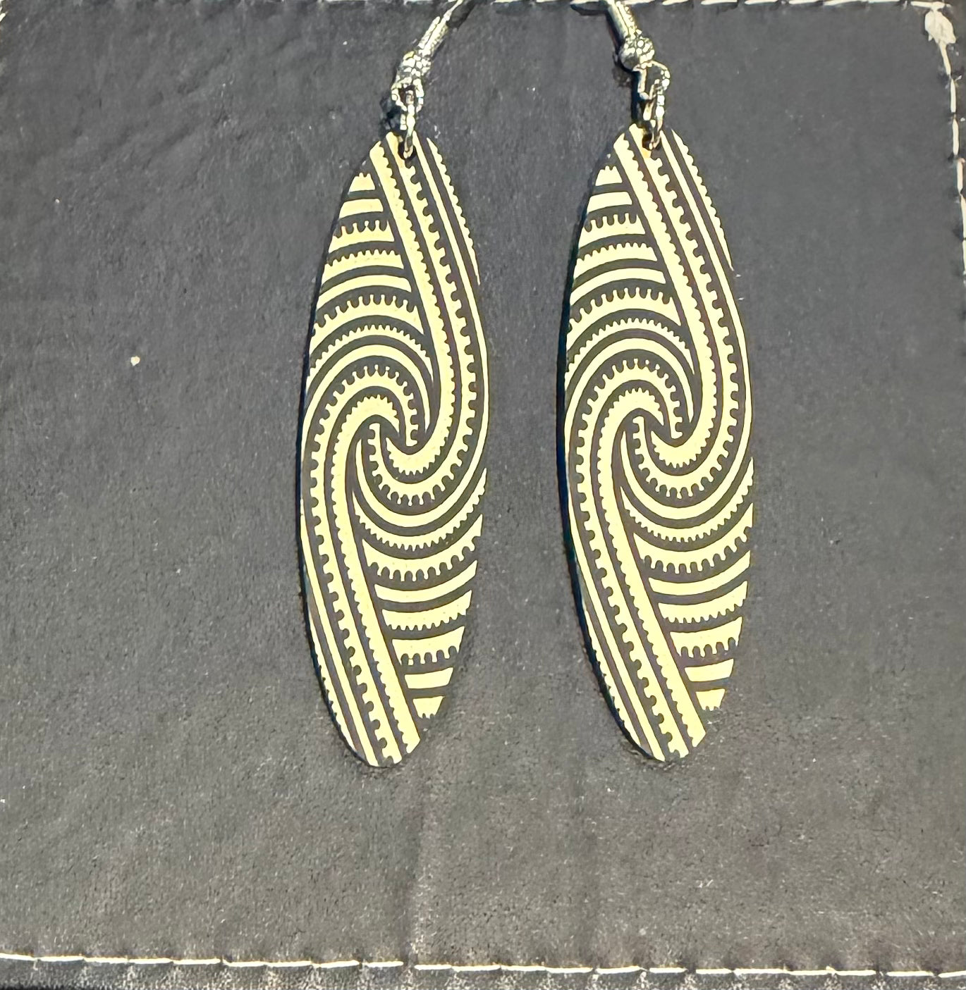 Acrylic gold Kapa Rua Earrings