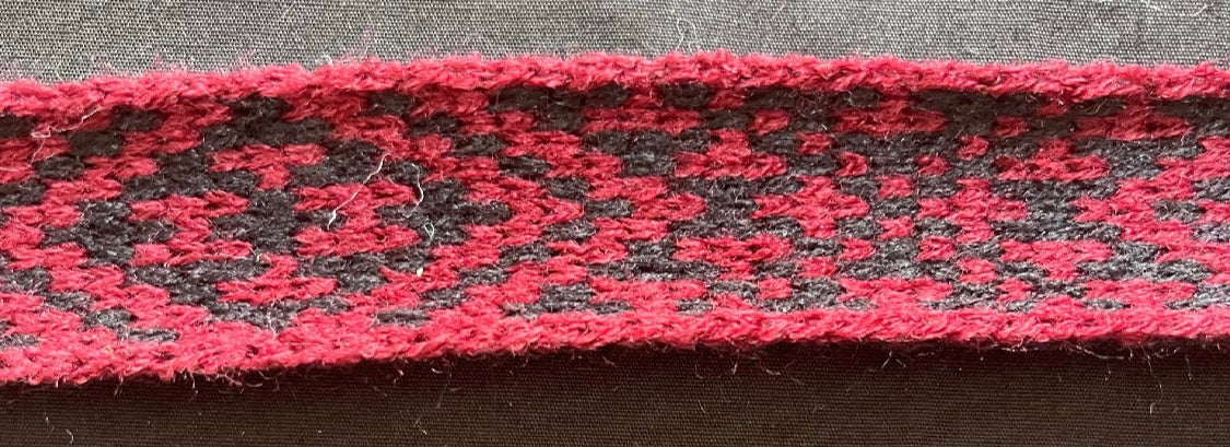 1inch maroon and black Taniko Band