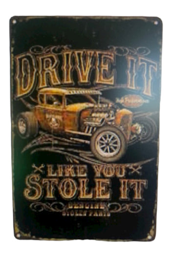 Embossed Tin Sign