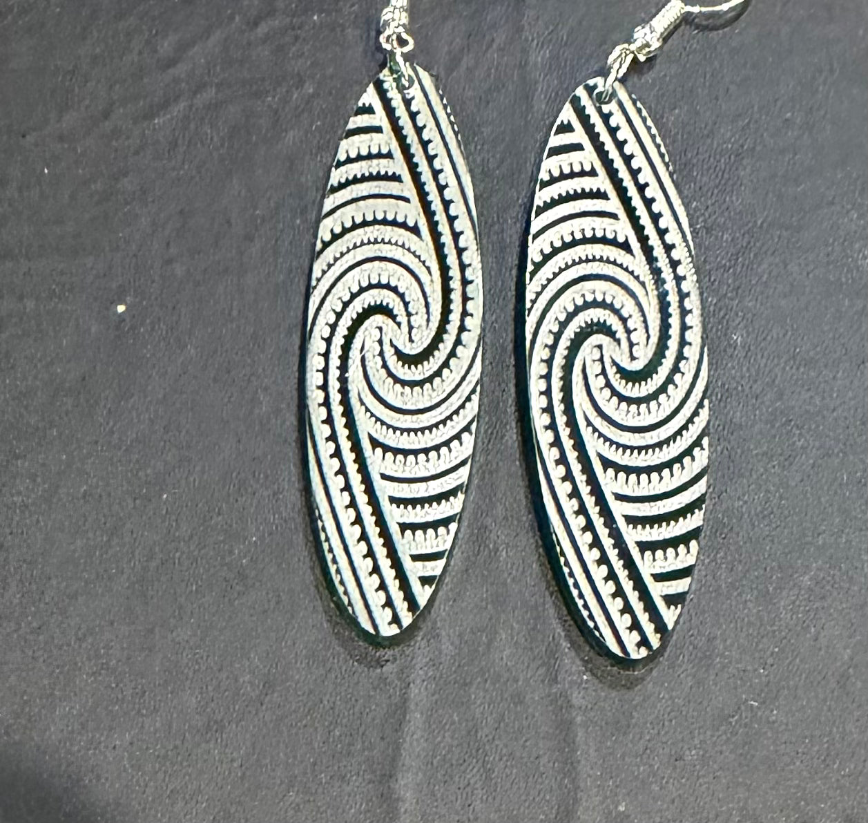 Acrylic grey Kapa Rua Earrings