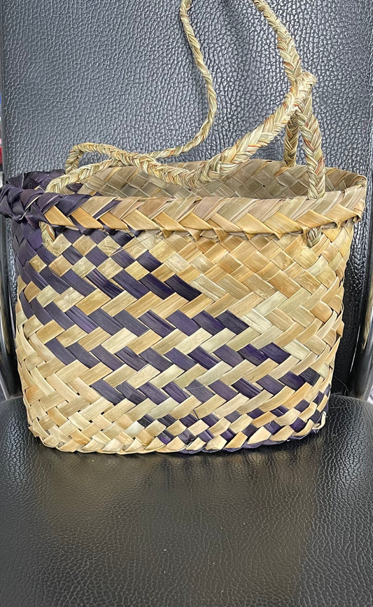 Flax Kete - Purple
