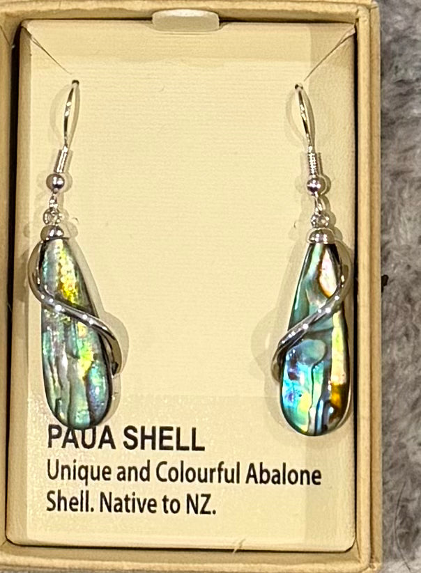 Paua drop Earrings