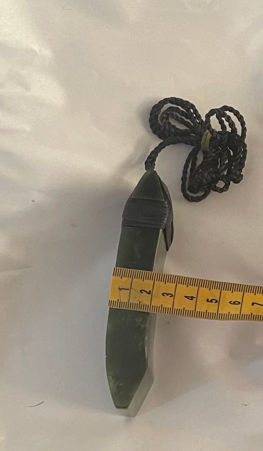 Carved Back Toki - Pounamu Necklace