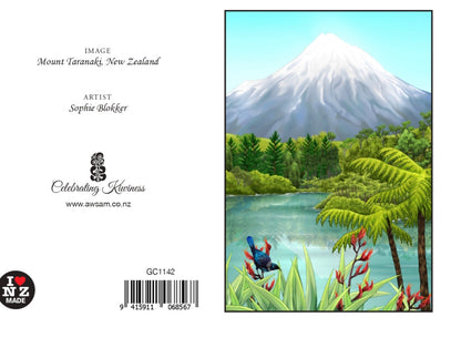 Maori Art Cards by Sophie Blokker Mount Taranaki