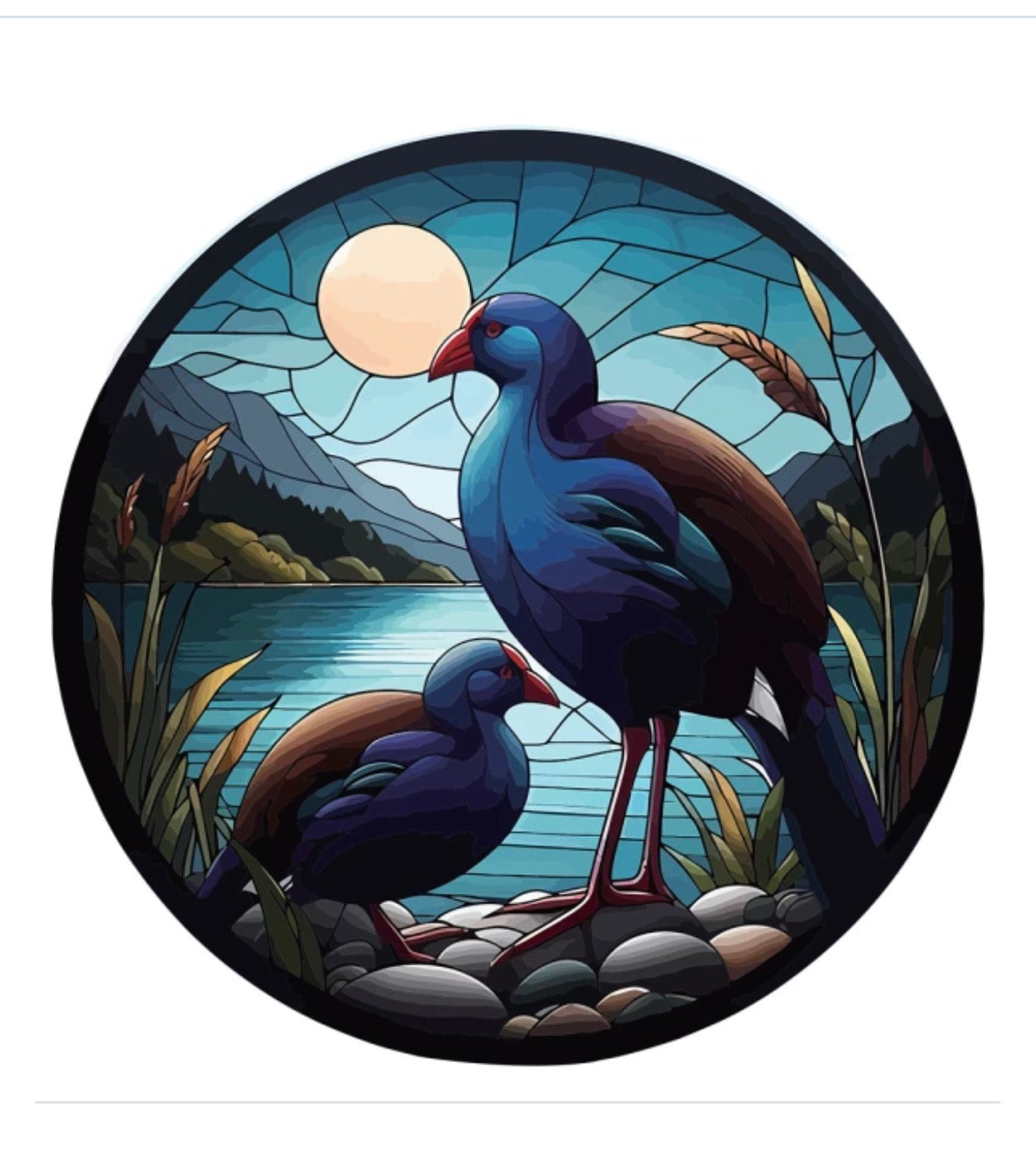 Pūkeko in a swamp sun catcher Hanging