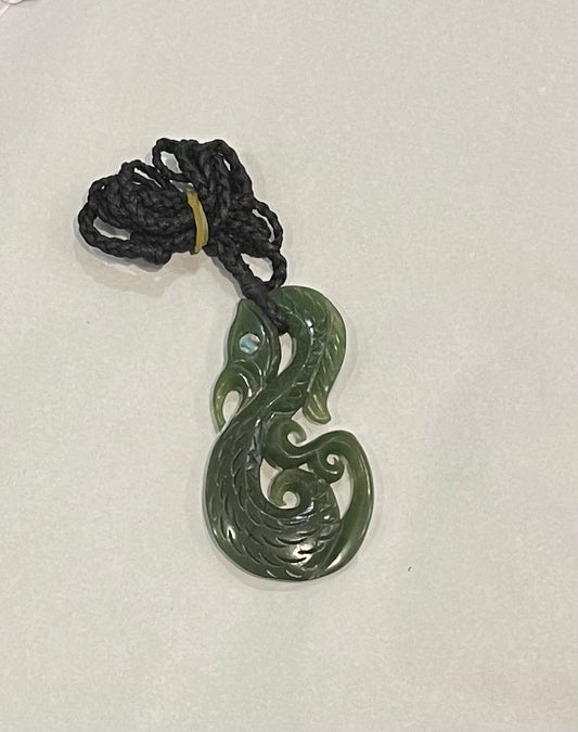 Engraved Manaia- Greenstone Pounamu Necklacen
