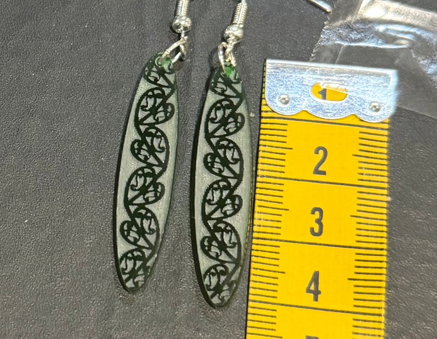 Acrylic dark green Earring
