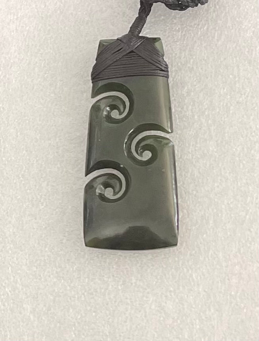 Toki with 3 koru Pounamu Necklace