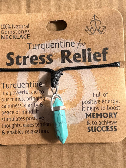 Gemstone Crystal Bracelet pendant set- Stress Relief