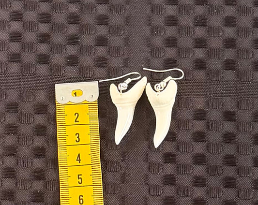 Real Mako Shark Teeth Earrings - No 3
