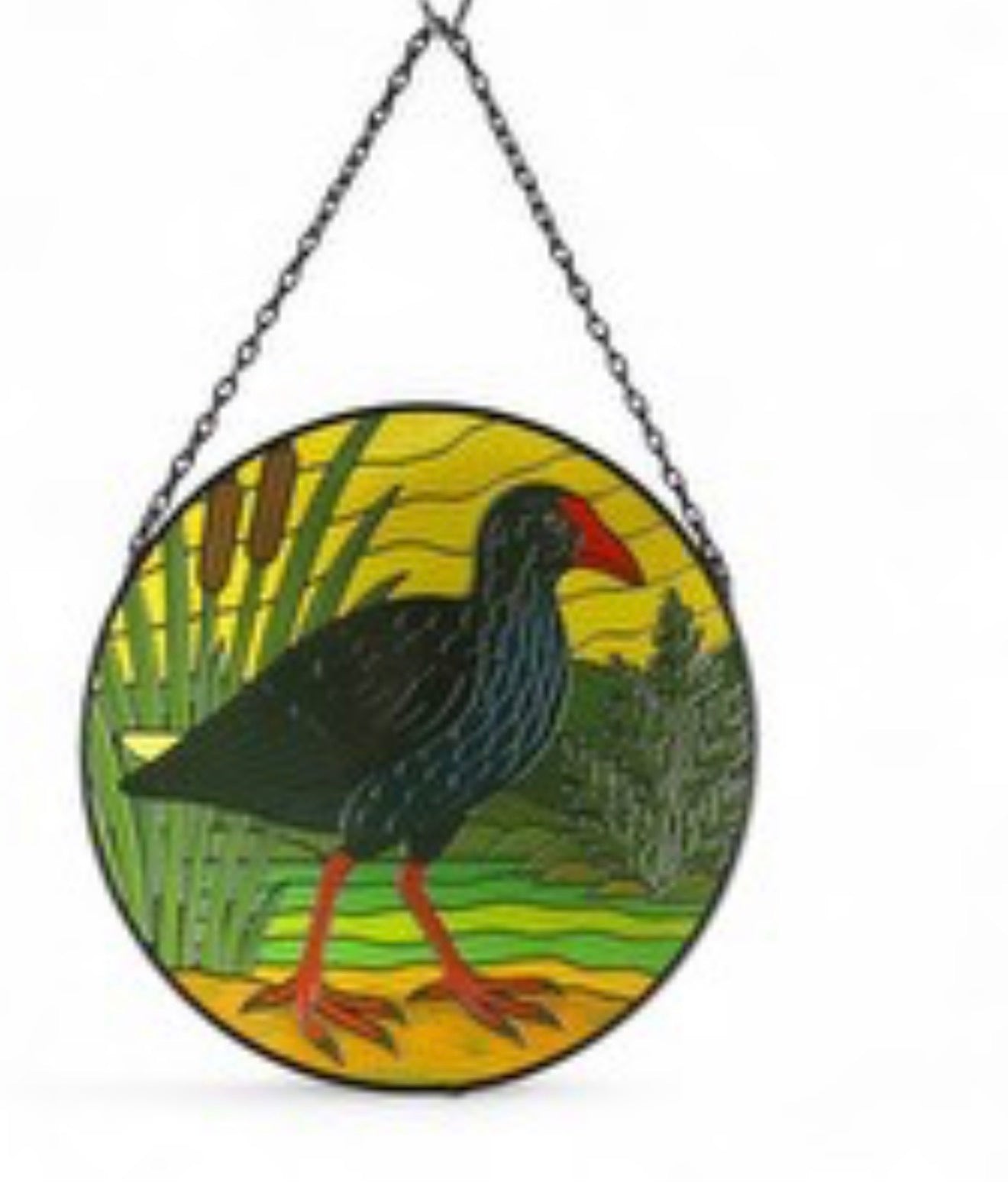 Pūkeko in a swamp sun catcher Hanging