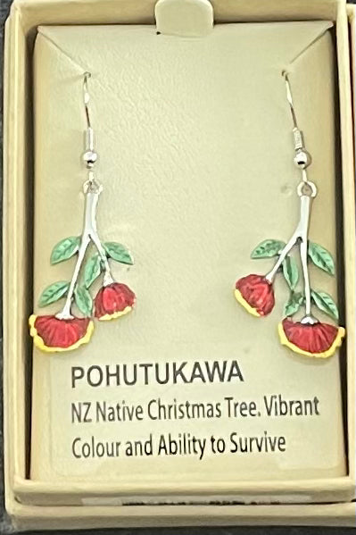 Pohutukawa Design Earrings
