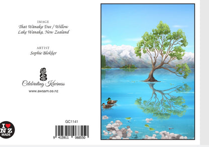 Maori Art Cards by Sophie Blokker That Wānaka Tree/Lake Wānaka